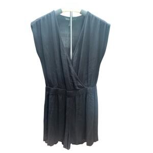 White House Black Market Black CREPE ROMPER SZ S